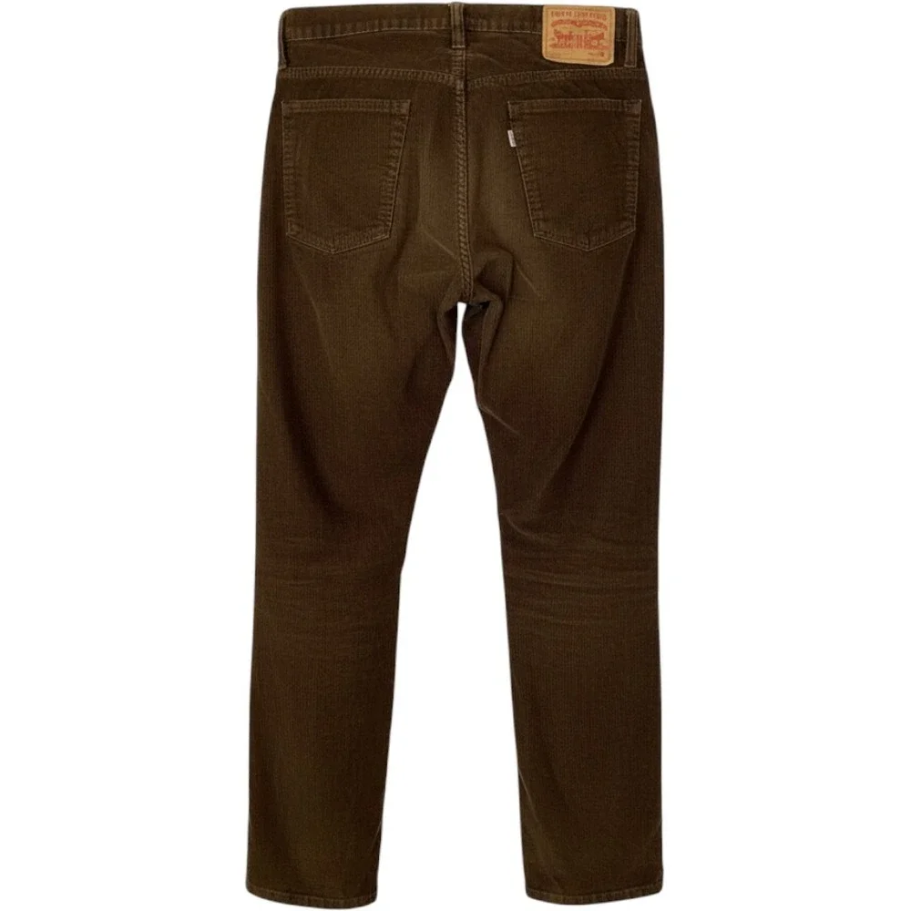 Levi's 519 Corduroy Pants Mens 34x33 Brown Vintage Slim Straight Trousers